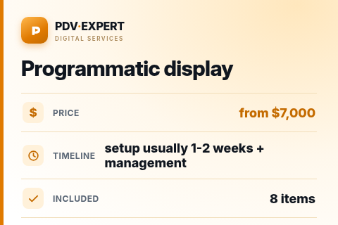 Programmatic display — price, timeline & scope