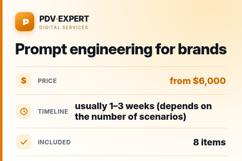 Prompt engineering for brands — price, timeline & scope