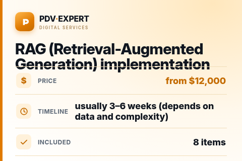 RAG (Retrieval-Augmented Generation) implementation — price, timeline & scope