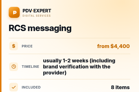 RCS messaging — price, timeline & scope