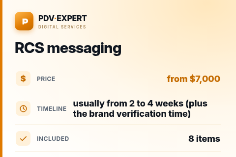 RCS messaging — price, timeline & scope