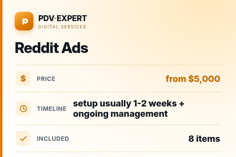 Reddit Ads — price, timeline & scope