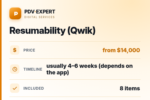 Resumability (Qwik) — price, timeline & scope