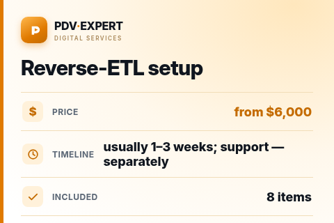 Reverse-ETL setup — price, timeline & scope