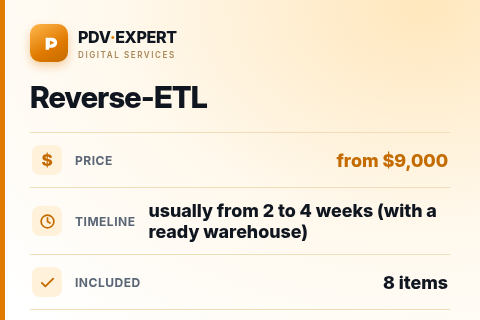 Reverse-ETL — price, timeline & scope