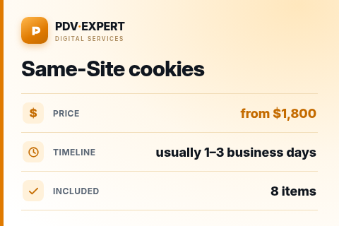 Same-Site cookies — price, timeline & scope