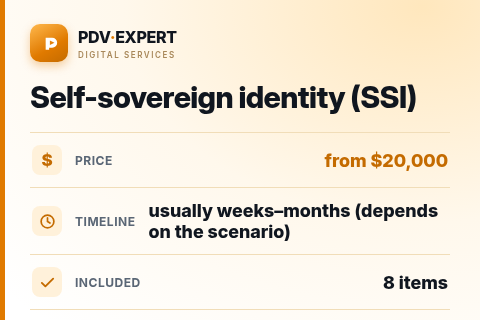 Self-sovereign identity (SSI) — price, timeline & scope