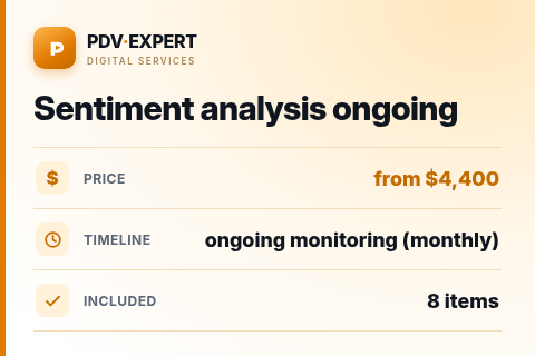 Sentiment analysis ongoing — price, timeline & scope