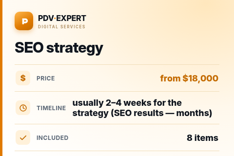 SEO strategy — price, timeline & scope