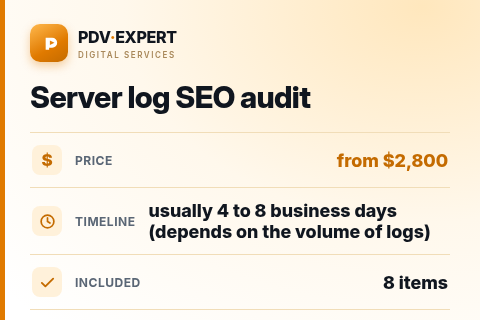 Server log SEO audit — price, timeline & scope