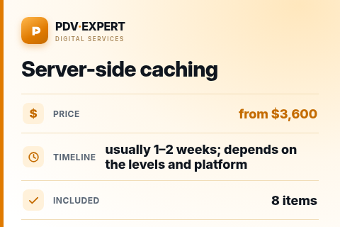 Server-side caching — price, timeline & scope