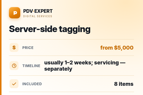 Server-side tagging — price, timeline & scope