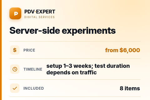 Server-side experiments — price, timeline & scope
