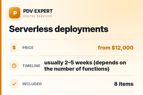Serverless deployments — price, timeline & scope