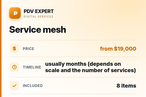 Service mesh — price, timeline & scope