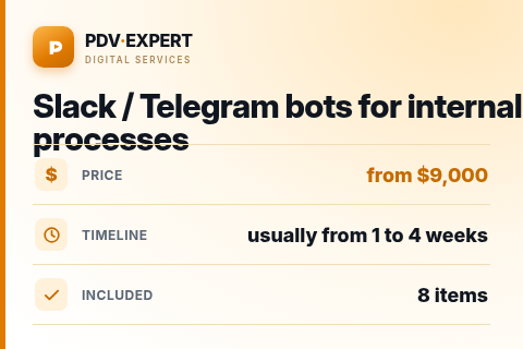 Slack / Telegram bots for internal processes — price, timeline & scope