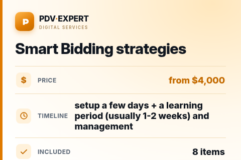 Smart Bidding strategies — price, timeline & scope
