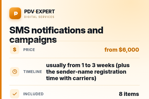 SMS notifications and campaigns — price, timeline & scope