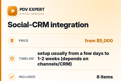 Social-CRM integration — price, timeline & scope
