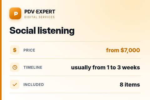 Social listening — price, timeline & scope