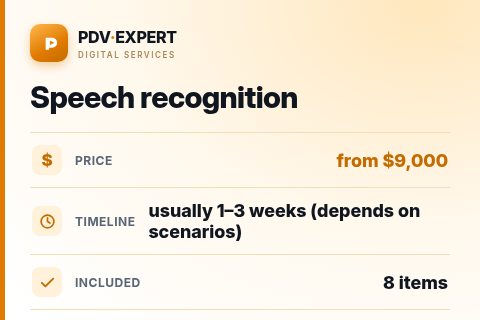 Speech recognition — price, timeline & scope