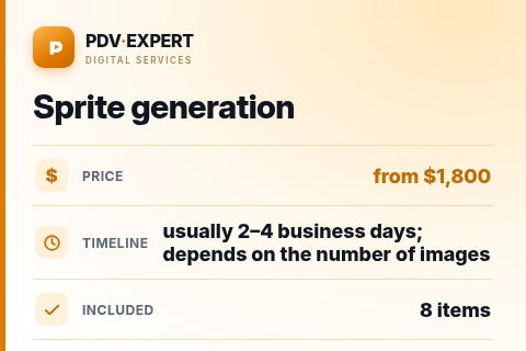 Sprite generation — price, timeline & scope