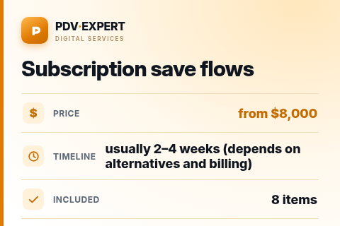 Subscription save flows — price, timeline & scope