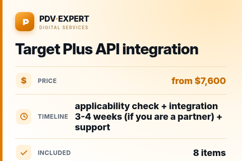 Target Plus API integration — price, timeline & scope