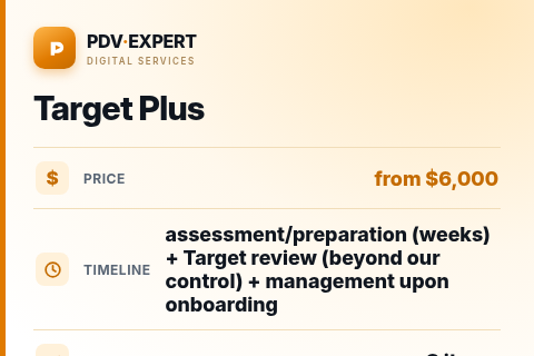 Target Plus — price, timeline & scope