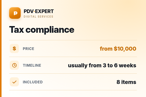 Tax compliance — price, timeline & scope