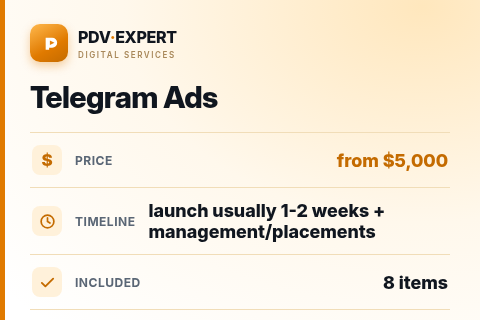 Telegram Ads — price, timeline & scope