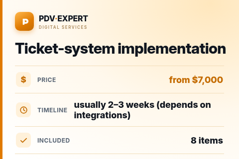 Ticket-system implementation — price, timeline & scope
