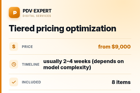 Tiered pricing optimization — price, timeline & scope