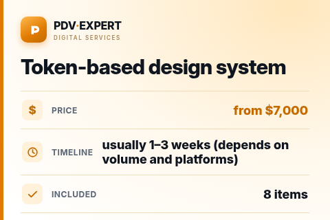 Token-based design system — price, timeline & scope