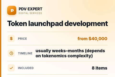 Token launchpad development — price, timeline & scope
