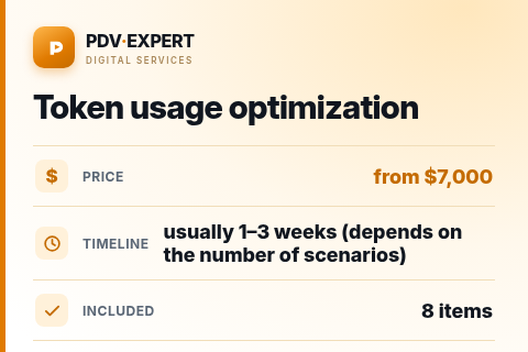 Token usage optimization — price, timeline & scope
