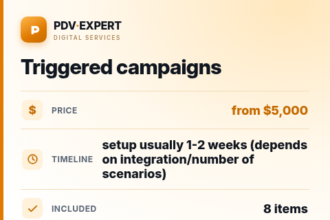 Triggered campaigns — price, timeline & scope