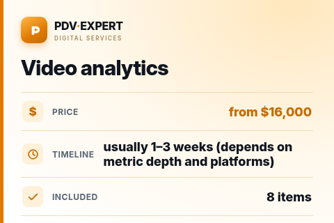 Video analytics — price, timeline & scope