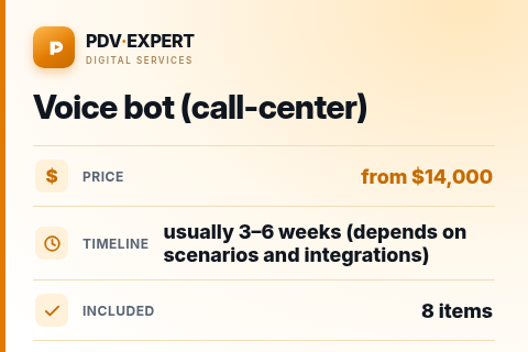 Voice bot (call-center) — price, timeline & scope