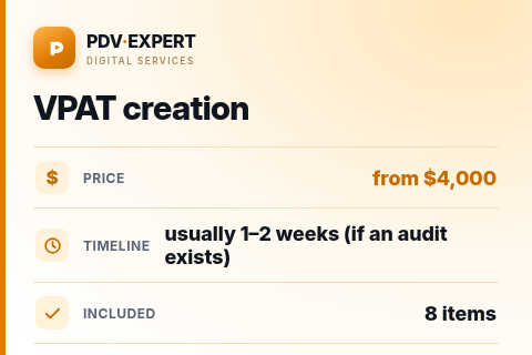 VPAT creation — price, timeline & scope