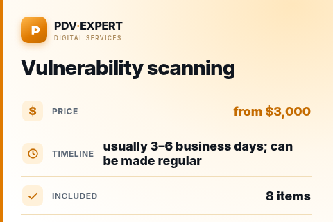 Vulnerability scanning — price, timeline & scope