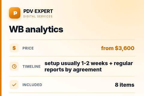 WB analytics — price, timeline & scope