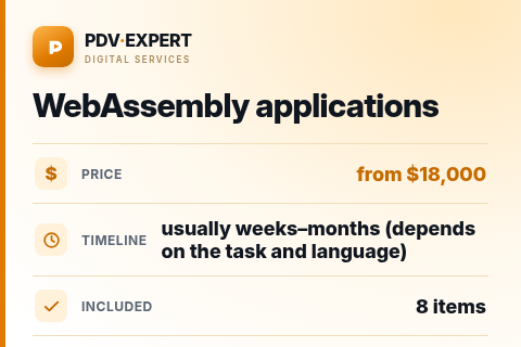 WebAssembly applications — price, timeline & scope