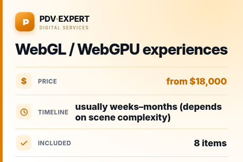 WebGL / WebGPU experiences — price, timeline & scope