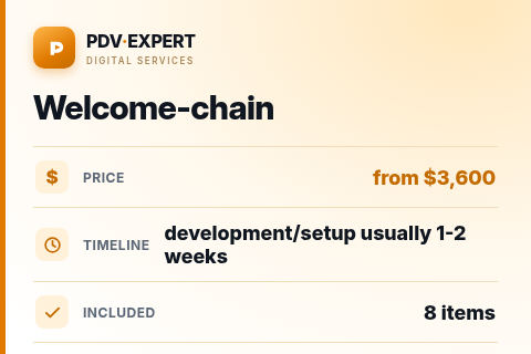 Welcome-chain — price, timeline & scope
