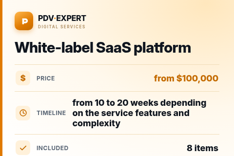 White-label SaaS platform — price, timeline & scope
