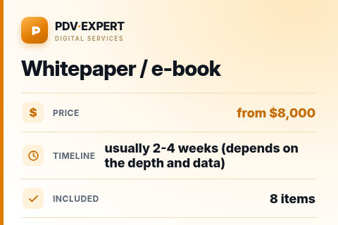 Whitepaper / e-book — price, timeline & scope